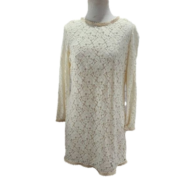 FRENCH Connection Cream Lace Long sleeve - Picture 1 of 16